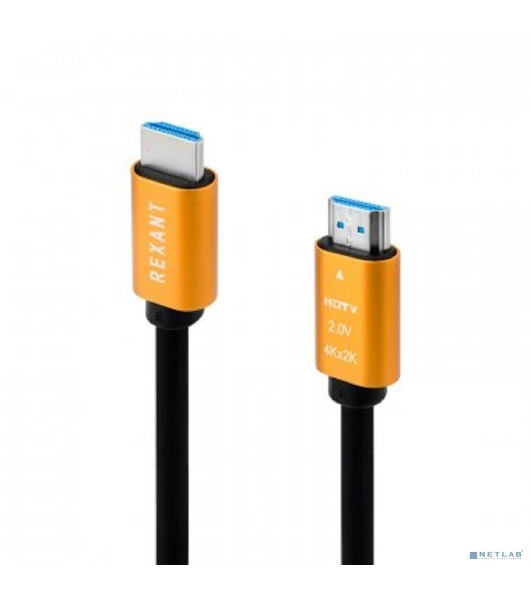 Кабель Rexant HDMI - HDMI 2.0, 2 м Gold