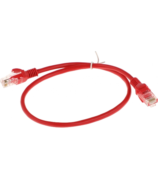 Патч-корд UTP Cablexpert cat.5e, 0.5м, литой, многожильный, красный