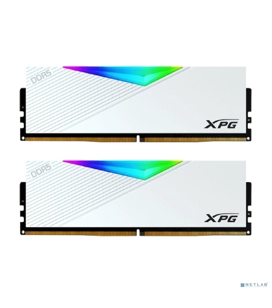 Оперативная память XPG Lancer, DDR5, 64GB (2x32GB), 6000MHz, CL30, DIMM, с радиаторами, RGB, белый