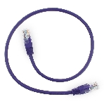 Патч-корд UTP Cablexpert cat.5e, 0.25м, литой, многожильный, фиолетовый, фото 1