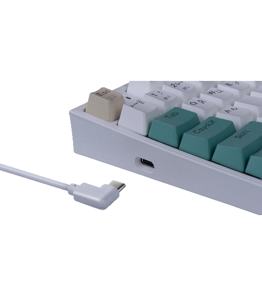 Клавиатура беспроводная Defender REDRAGON VEIGAR USB, Bluetooth/Радиоканал, бело-голубая