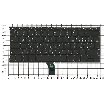 Клавиатура для ноутбука MacBook A1369 2010+ черная, большой ENTER RU, фото2