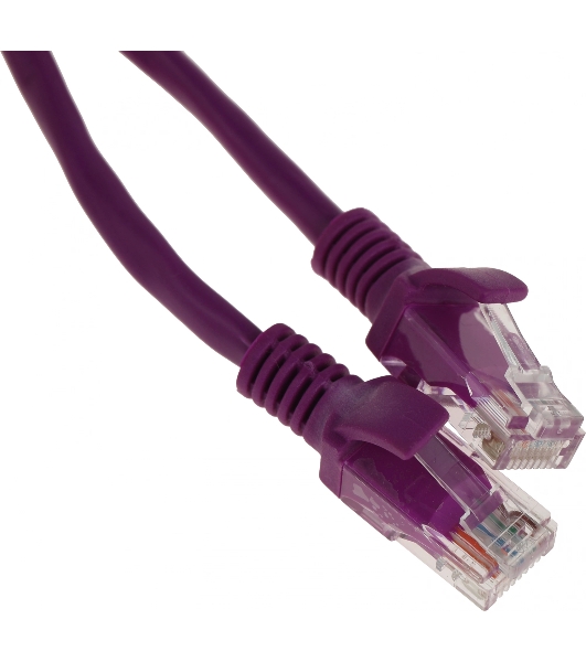 Патч-корд UTP Cablexpert cat.5e, 2м, литой, многожильный, фиолетовый