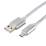 Кабель USB2.0 Cablexpert CC-U-mUSB02S-1.8M, AM/microB, серия Ultra, длина 1.8м, серебристый, блистер, фото2