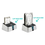 Док-станция для HDD AgeStar 3UBT2 SATA пластик серебристый 1, фото 1