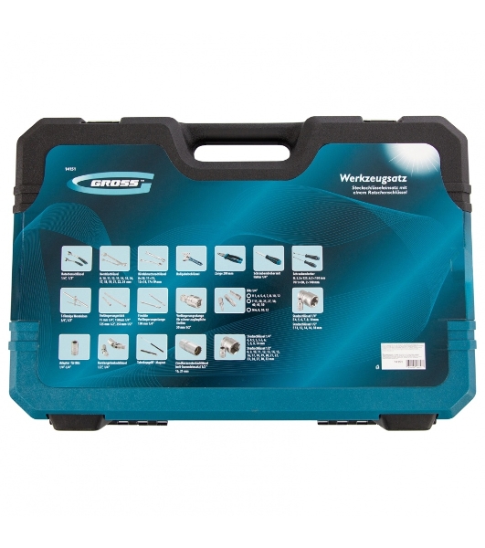 Набор инструментов Gross 1/4', 1/2', CrV, 120 зубьев, 101 предмет