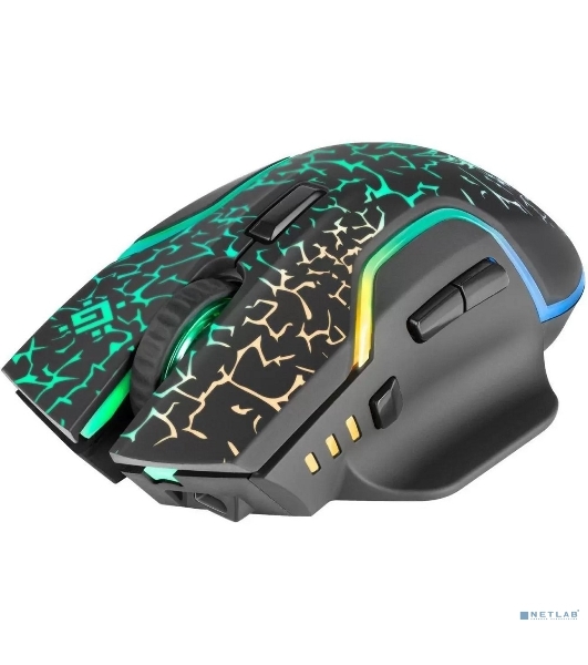 Мышь беспроводная Defender Oneshot GM-067 черный, 3200 dpi, радиоканал, USB, кнопки - 7