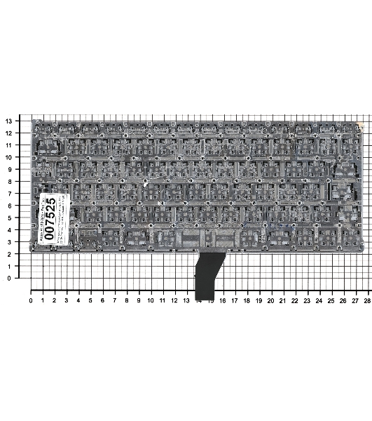 Клавиатура для ноутбука MacBook A1369 2010+ черная, большой ENTER RU