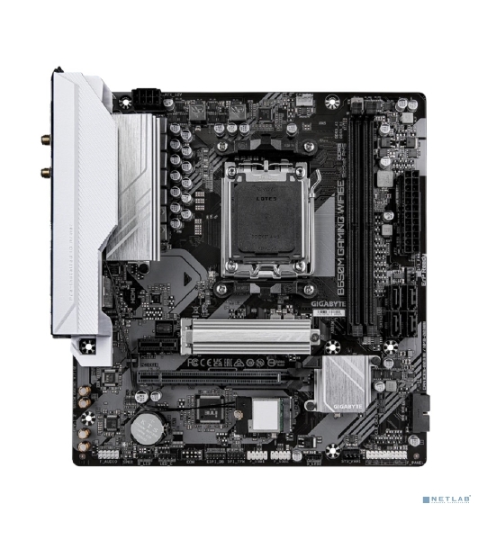 Материнская плата Gigabyte B650M GAMING WIFI6E, AM5, AMD B650, 2xDDR5, 4xSATA, 1xM.2, 1xPCIe 4.0 x16, 1xPCIe 3.0 x1, 1xD-Sub, 1xHDMI (v2.1), 1x2.5Gb LAN, Wi-Fi 6, Bluetooth 5.3, 2xUSB-A 5Gbps, 5xUSB-A 2.0, 3x3.5 мм, 7.1, mATX