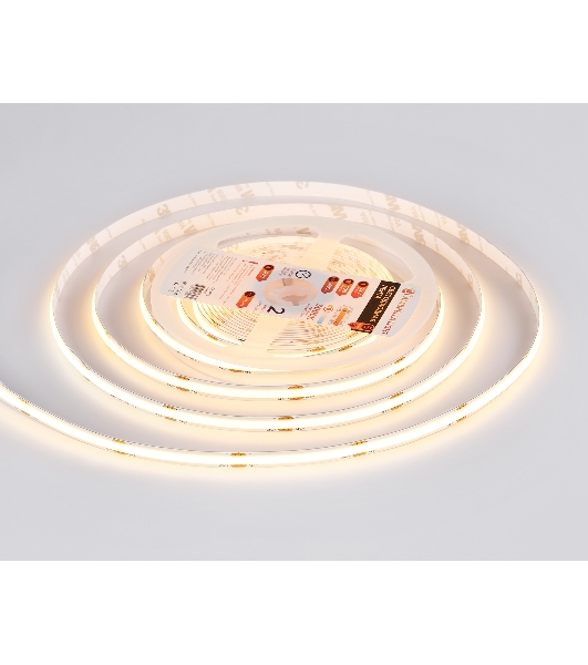 Светодиодная лента Ambrella light GS4701 COB 480Led/ 12W m/ 24V IP20 3000K/ 5000*8*1.54mm (2 конт.)