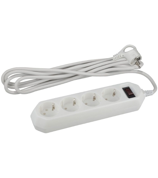 Сетевой фильтр ЭРА USF-M-4es-1.5m-W, 1.5м, белый б0019741