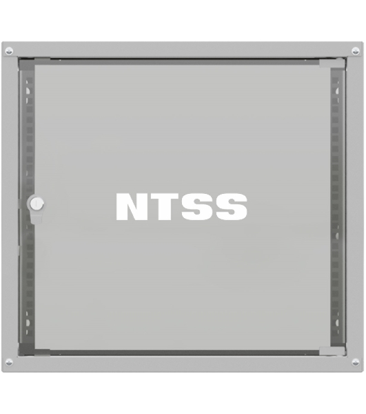 Шкаф коммутационный NTSS Lime (NTSS-WL12U5560GS) настенный 12U 550x600 мм пер. дв. стекл несъемн. бок. пан. 30 кг серый 110 град. IP20 сталь
