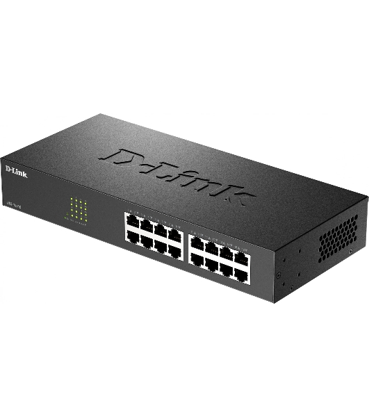 Коммутатор D-Link DES-1016D/I1A, 16×100 Мбит/с, неуправляемый