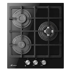 Варочная поверхность MONSHER MGG 44 Noir, High-Tech, газ, 45 см, газ-контроль, автоматический электроподжиг, чугунные решетки, форсунки под сжиженый газ, конфорки SABAF, поворотные переключатели, цвет черный, фото4