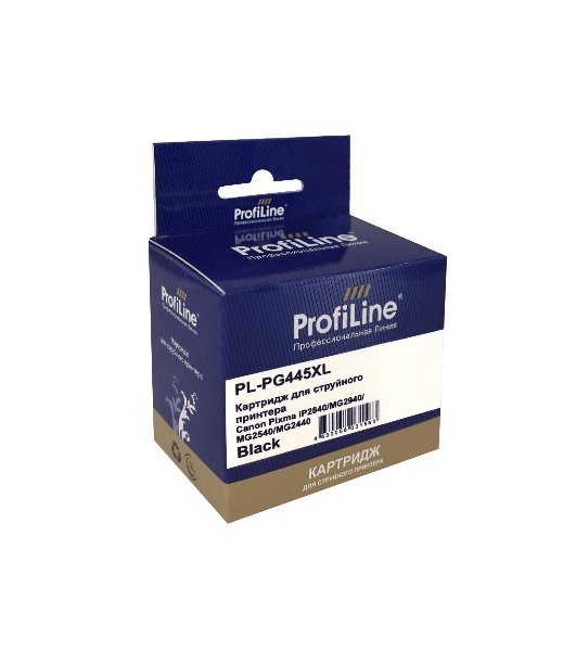 Картридж струйный ProfiLine PL-PG-445XL для принтеров Canon PIXMA IP2840/MG2440/MG2540/MG2540S/MG2545S/MG2940/MG3040/MX494/TS3140 с чернилами Black