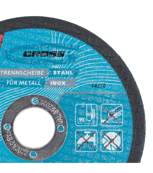 Круг отрезной по металлу Gross 74370 125 х 1,6 х 22,2 мм