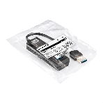 USB-концентратор 4-в-1 ExeGate DUB-4TP (кабель-адаптер USB3.0 --> 4xUSB3.0, Plug&Play, черный), фото 1