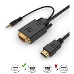 Кабель-переходник аудио-видео Premier 5-983AU HDMI (m)/VGA (m) 1.8м. черный (5-983AU 1.8), фото3