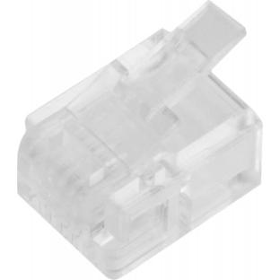 Коннектор медный LANMASTER TWT-PL12-6P4C/100 UTP RJ12 натуральный
