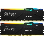 Оперативная память Kingston Fury Beast, DDR5, 64GB (2x32GB), 5600MHz, CL40, DIMM, с радиатором, RGB, черный, фото9