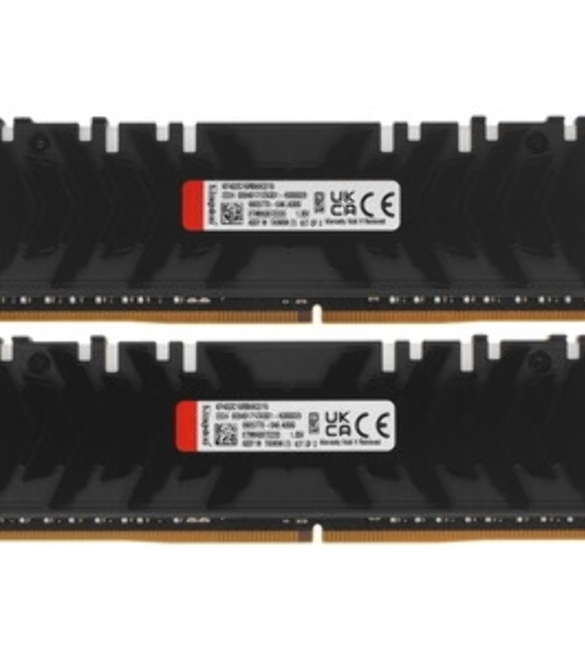 Оперативная память Kingston Fury Renegade, DDR4, 16Gb (2x8Gb), 3200MHz, CL16, DIMM, с радиаторами, RGB, черный