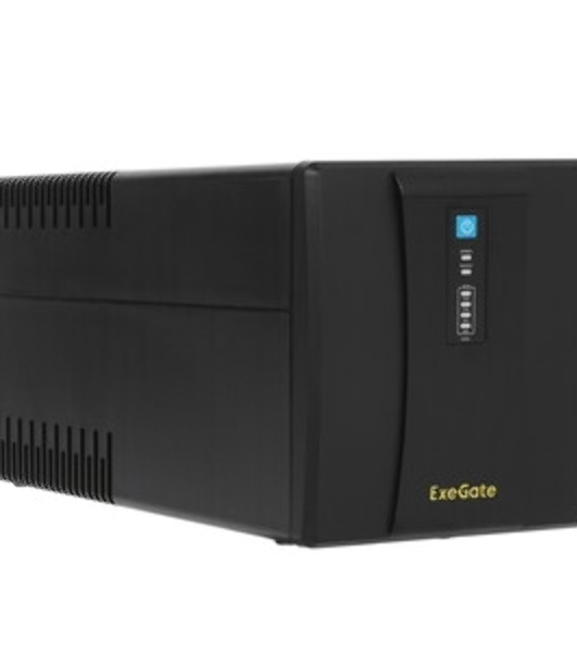 Источник бесперебойного питания ExeGate SpecialPro UNB-1200.LED.AVR.2SH.3C13.USB 1200VA/750W, LED, AVR, 2*Schuko+3*C13, USB,съемн.кабель, металлический корпус, черный