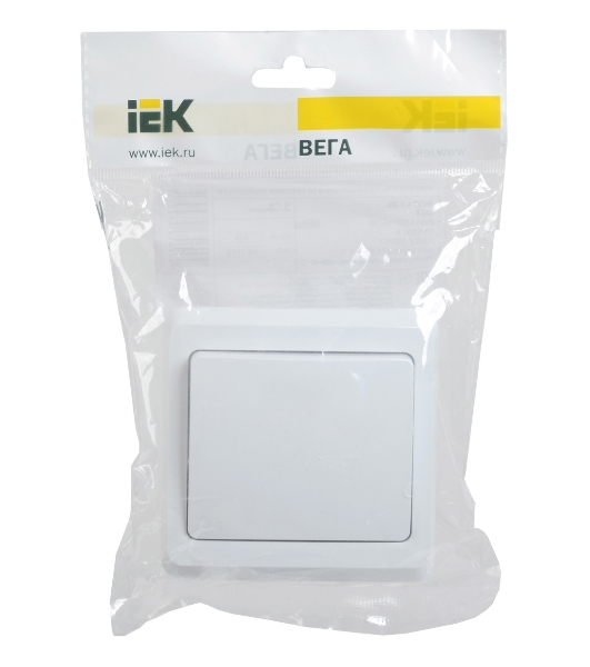 Выключатель 1-кл. СП Вега 10А IP20 ВС10-1-0-ВБ белый IEK EVV10-K01-10-DM