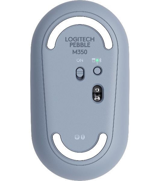 Мышь беспроводная Logitech Pebble M350 серый, 1000 dpi, радиоканал, Bluetooth, USB, кнопки - 3