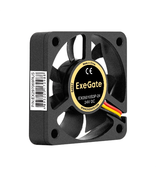 Вентилятор для корпуса ExeGate EX05010S3P-24 черный, 50 мм, 7200 об/мин, 39 дБ, 3 pin