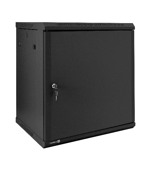 Шкаф телекоммуникационный 19' настенный 12U ExeGate EC-WM-12U.450.M.BLACK (19', 12U, 600x450x635 мм (ШхГхВ), передняя дверь металл, съемные боковые панели, пыле- и влагозащита IP23, черный RAL 9004)