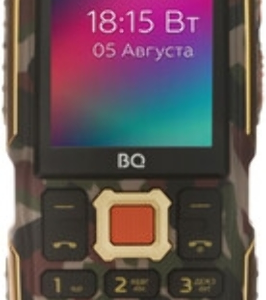 Мобильный телефон BQ 2430 Tank Power камуфляж/золотистый