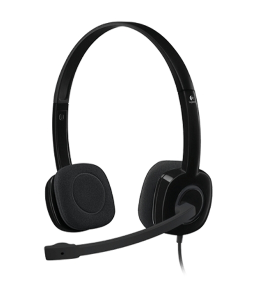 Гарнитура Logitech H151 чёрный, проводная, 3.5 мм