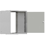 Шкаф коммутационный NTSS Lime (NTSS-WL12U5560GS) настенный 12U 550x600 мм пер. дв. стекл несъемн. бок. пан. 30 кг серый 110 град. IP20 сталь, фото 1