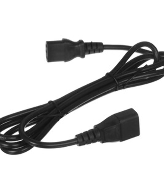 Шнур PowerCube ПВС-АП 3x0,75 C13С14-250-10-1,8, черный, 1,8 м, C13-C14, 3x0.75, 10А, с заземлением,