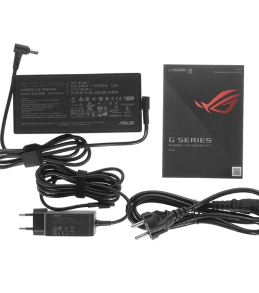 Клавиатура для ноутбука Asus ROG GU502 серебристая c подсветкой маленький энтер
