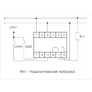 Реле времени PCS-516 (многофункц. (вход: START/RESET) 230В 8А 1перекл. IP20 монтаж на DIN-рейке)(аналог РВО-1М) F&F EA02.001.013