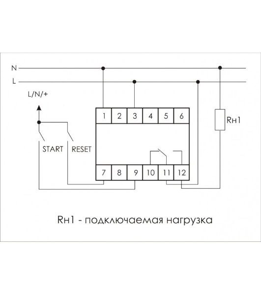 Реле времени PCS-516 (многофункц. (вход: START/RESET) 230В 8А 1перекл. IP20 монтаж на DIN-рейке)(аналог РВО-1М) F&F EA02.001.013
