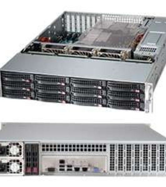 Корпус Supermicro CSE-826BAC4-R920LPB, 2U, 8 x SAS3 & 4 x hybrid NVMe 3.5 bays