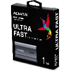 Внешний SSD ADATA Elite SE880, 1TB, USB 3.2 Gen 2x2 Type-C, R/W 2000/2000, серый, фото 1