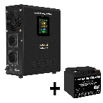 Комплект Источник бесперебойного питания EX295996RUS + батарея 40Aч EX282976RUS 1шт (инвертор, синус, для котла, настенный) ExeGate FineSine SX-800.LCD.AVR.2SH <800VA/500W, чистая синусоида, цветной LCD-дисплей, AVR, 2*Schuko, линейно-интерактивный, крепление настенное/универсальное, черный> + батарея ExeGate DT 1240 (12В, 40Ач) 1шт, фото9