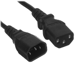 Шнур PowerCube ПВС-АП 3x0,75 C13С14-250-10-1,8, черный, 1,8 м, C13-C14, 3x0.75, 10А, с заземлением,, фото 1
