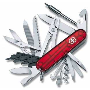 Нож перочинный Victorinox CyberTool L (1.7775.T) 91мм 39функций красный полупрозначный карт.коробка
