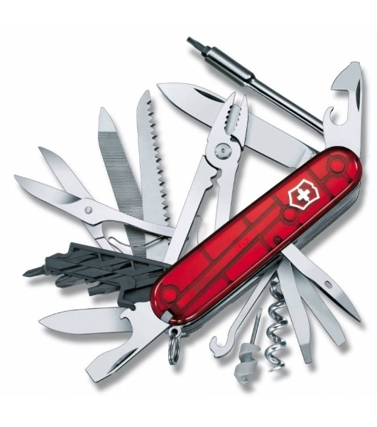 Нож перочинный Victorinox CyberTool L (1.7775.T) 91мм 39функций красный полупрозначный карт.коробка