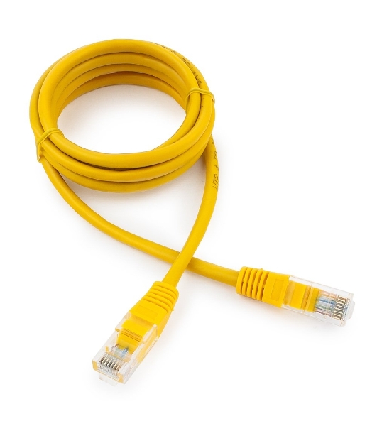 Патч-корд UTP Cablexpert cat.5e, 1.5м, литой, многожильный, желтый