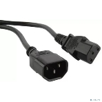 Кабель питания Filum ПВС-АП 3x1.0 С13 - C14, 220/250В, 10А, чёрный, 0.5м, фото 1