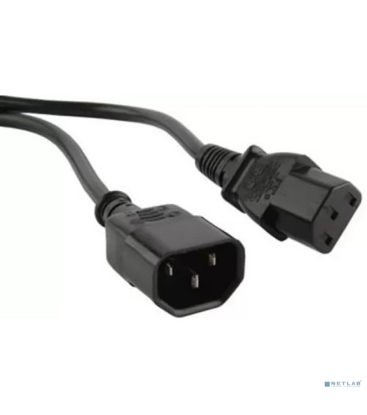 Кабель питания Filum ПВС-АП 3x1.0 С13 - C14, 220/250В, 10А, чёрный, 0.5м