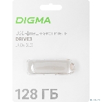 Флешка USB Digma DRIVE3 (DGFUM128A30SR), 128Gb, USB 3.0, R/W 70/30, серебристый, фото3