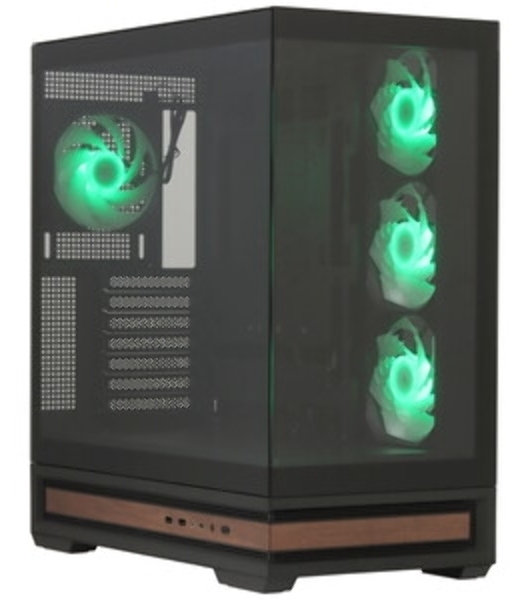 Компьютерный корпус ZALMAN P40 NAMU, ATX, черный, WINDOW, WOODEN ELEMENTS, 2xCombo(2.5” or 3.5”), 1xUSB TYPE-C, 2xUSB 3.0, SIDE 3x120мм ARGb, REAR 1x120мм ARGb
