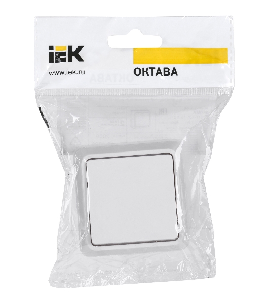 Выключатель IEK EVO10-K01-10-DC ВС20-1-0-ОБ 1кл 10А откр.уст. ОКТАВА (белый)