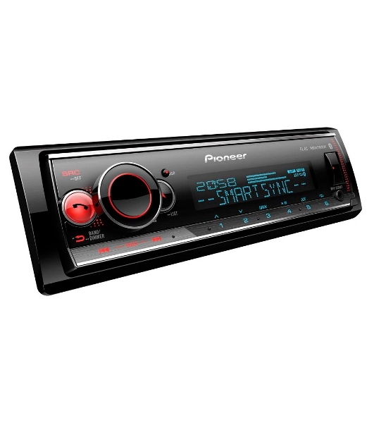 Автомагнитола Pioneer MVH-S520BT, 1 DIN, Bluetooth, USB Type-A, AUX, пульт ДУ, съёмная панель